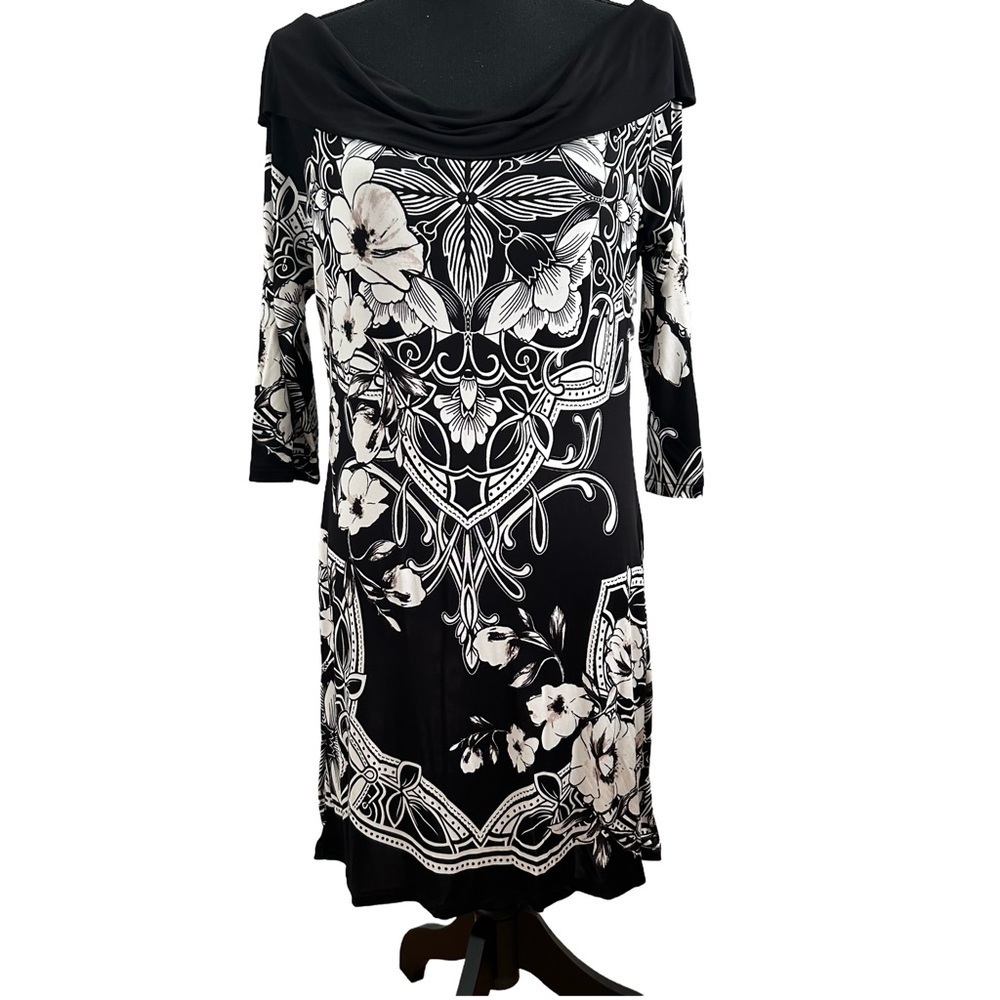 White House Black Market Pull On Cowl Neck Dress. Size Large (Womens 12)